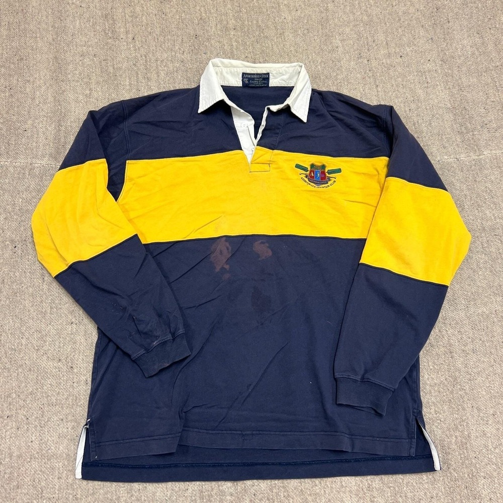 Vintage Abercrombie & Fitch Shirt Mens Large‎ Blue 1990s Long Sleeve